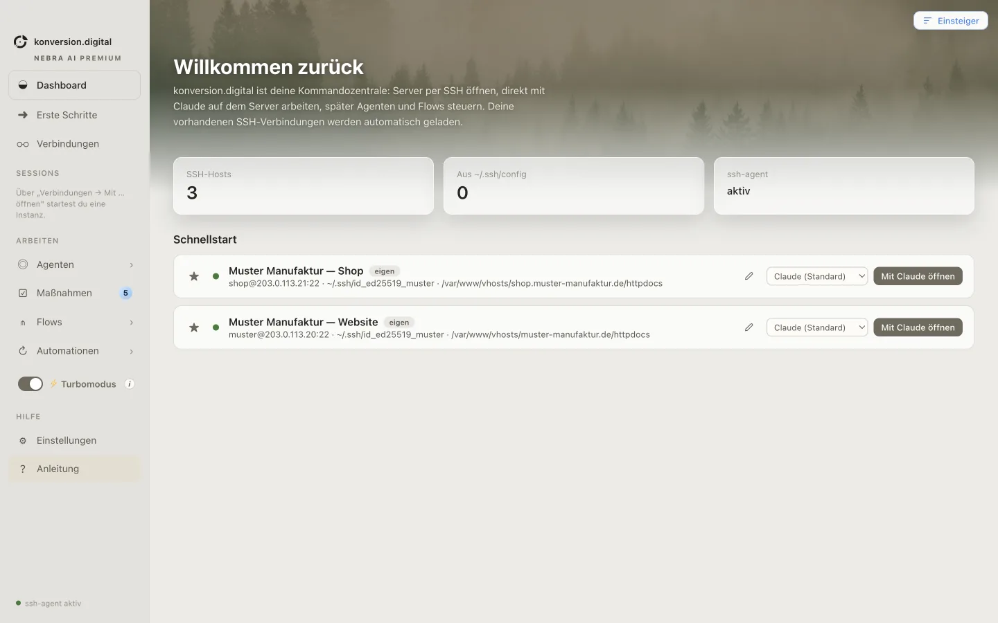 Nebra AI, Dashboard