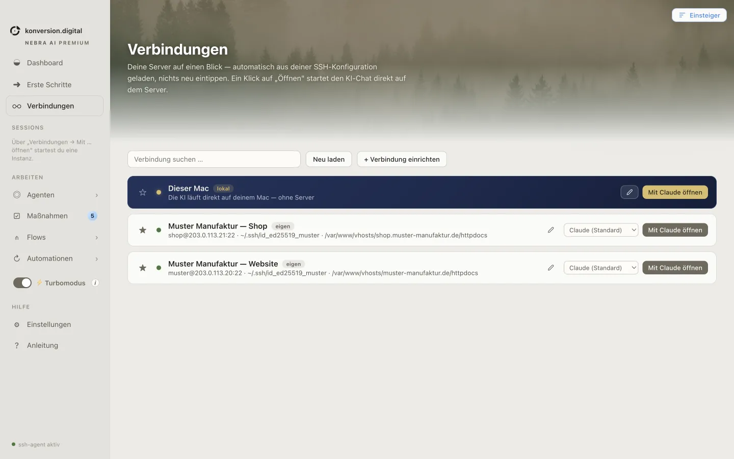 Nebra AI, Verbindungen prüfen