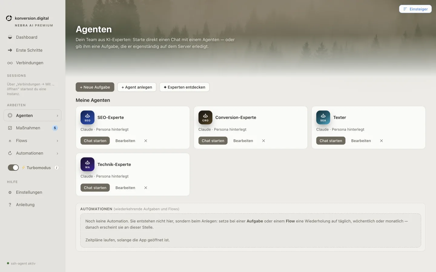 Nebra AI, Arbeiten lassen
